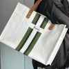 Harrods Green Stripe Tote