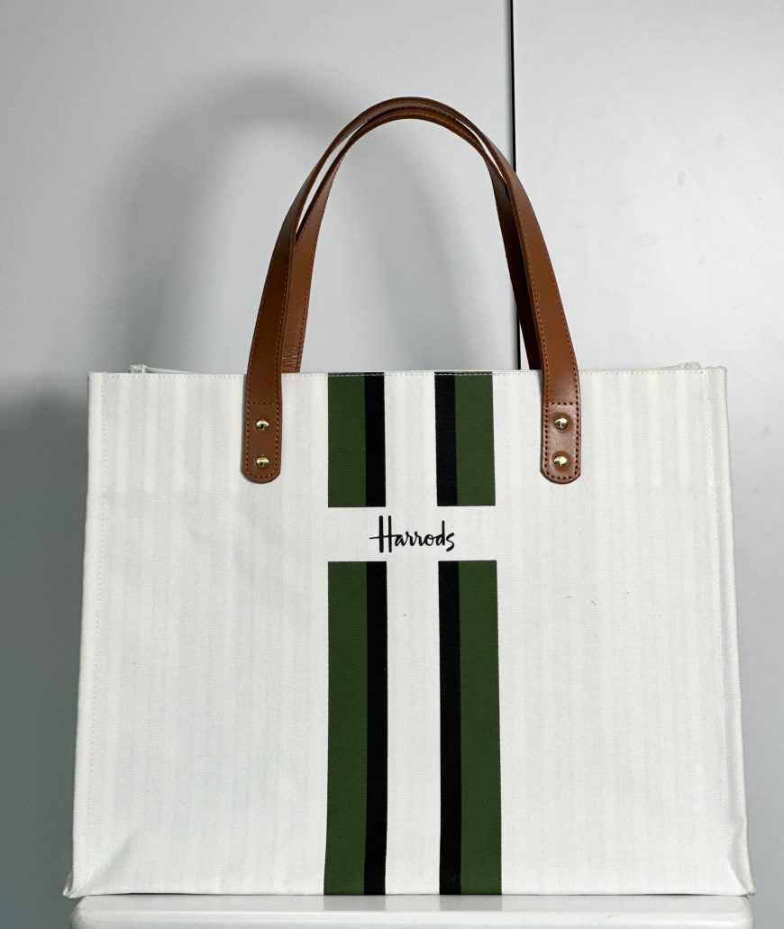 Harrods Green Stripe Tote