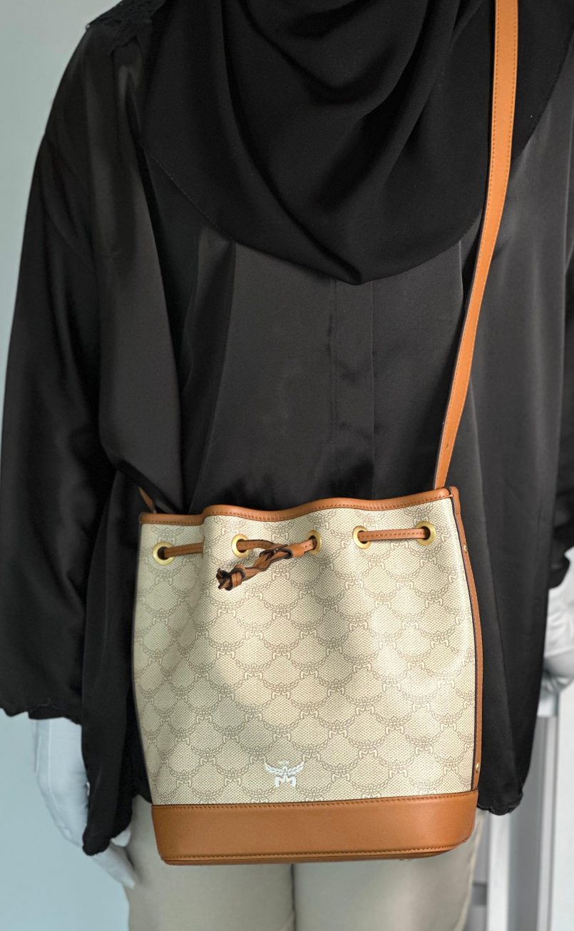 MCM Medium Himmel Drawstring Bag