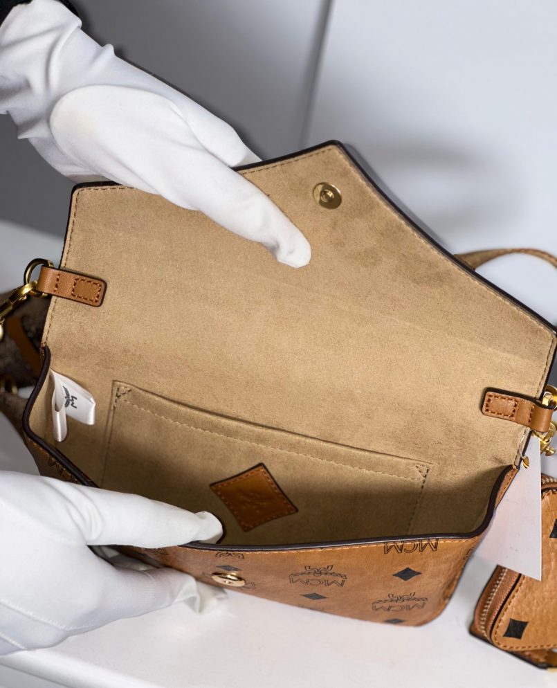 MCM Diamond Crossbody With Airpods Pouch