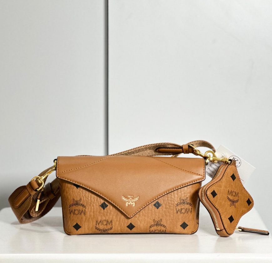 MCM Diamond Crossbody With Airpods Pouch