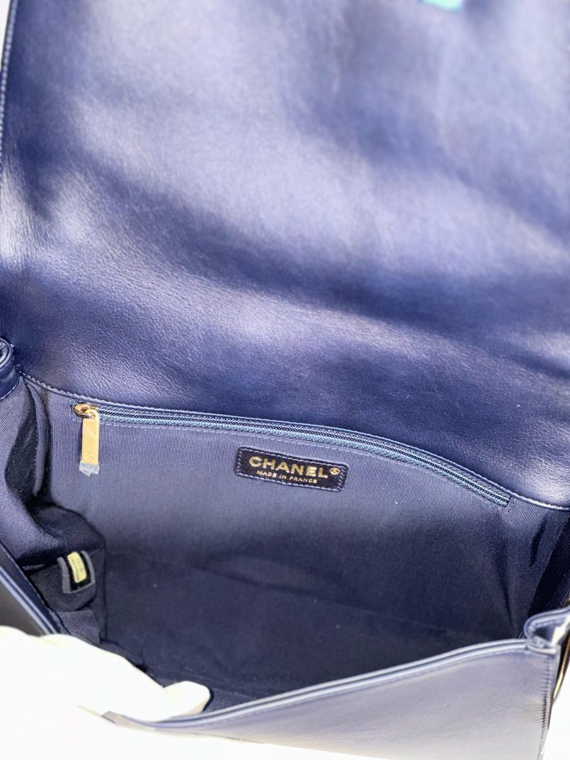 Chanel Woven Leather Boy Bag