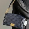 Chanel Woven Leather Boy Bag