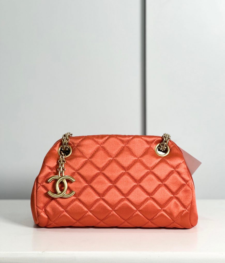 Chanel Mini Mademoiselle Bowling Bag Satin
