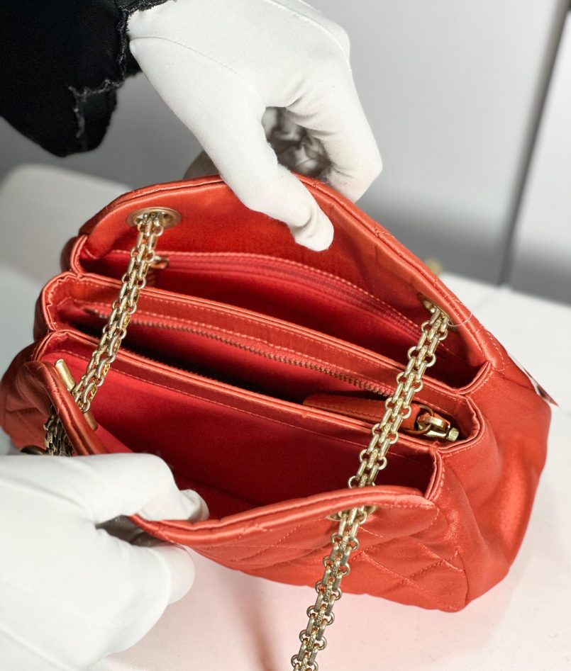 Chanel Mini Mademoiselle Bowling Bag Satin