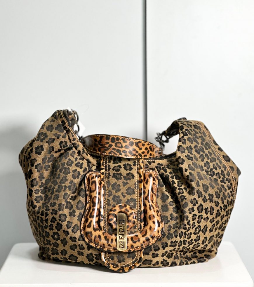 Fendi Leopard Print Hobo Bag