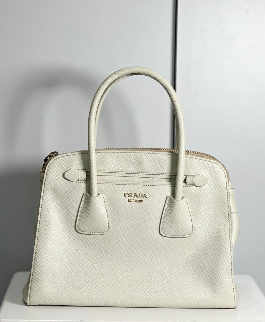 Prada Saffiano Tote Bag White