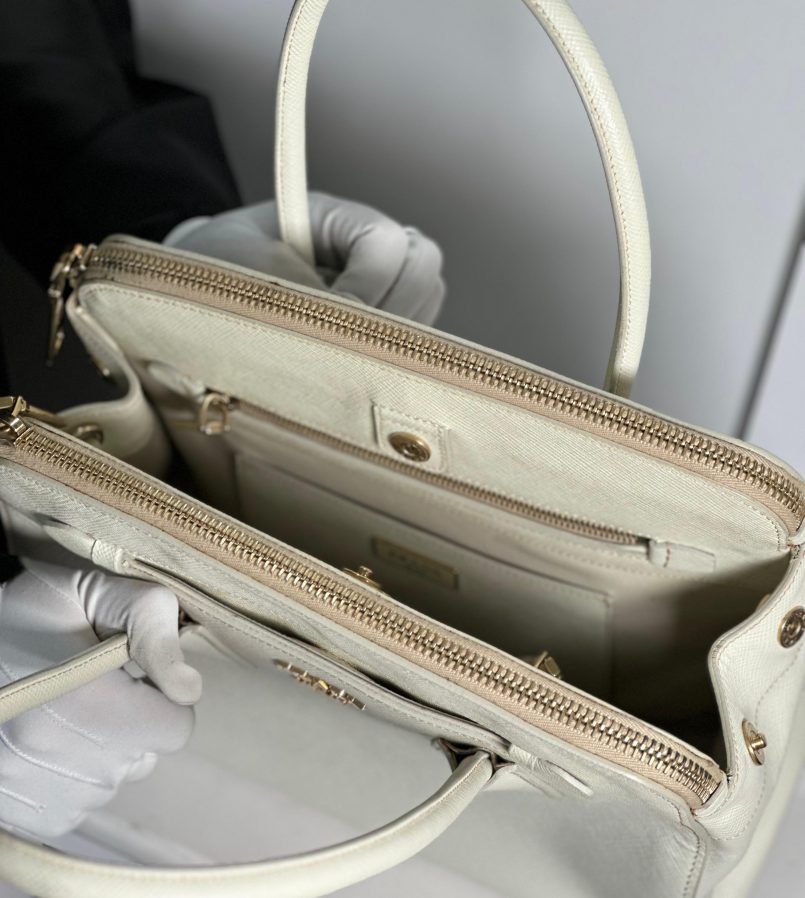 Prada Saffiano Tote Bag White