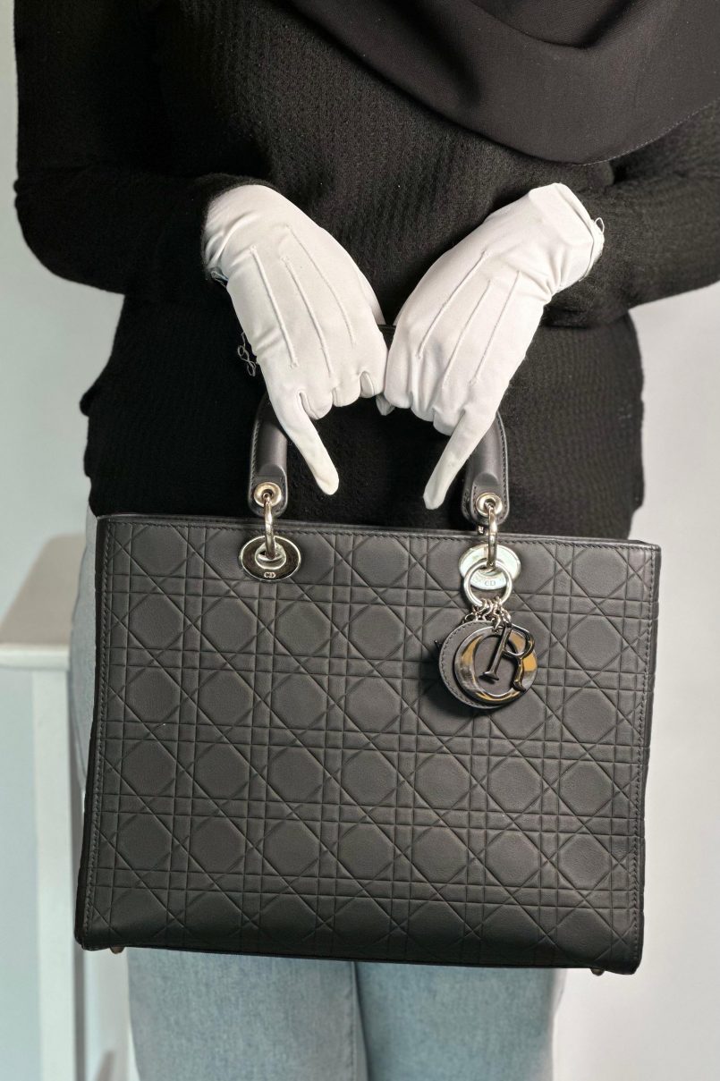 Lady DIOR LARGE ULTRAMATTE LEATHER