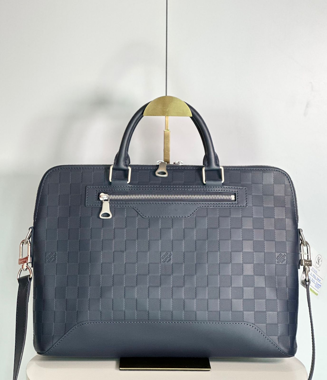 LV Navy Damier Porte Document Bag